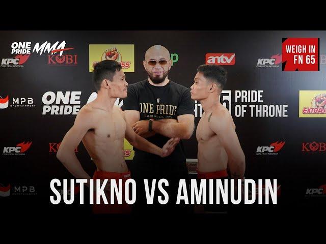 Weigh In Sutikno Vs Aminudin | Fight Night 65 One Pride MMA