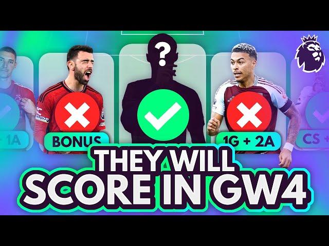 FPL GW4 | The data tells us These Players WILL Score! | Predicting the Future  Gameweek 4