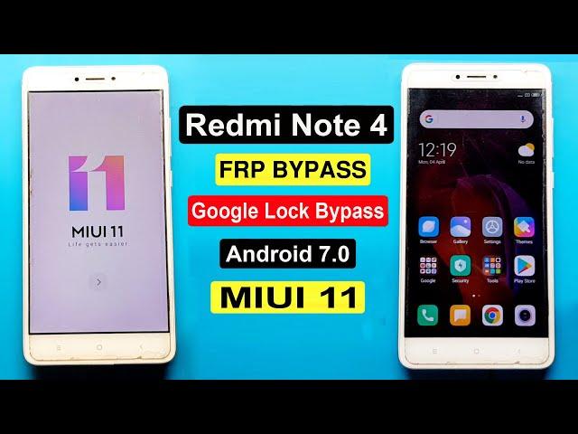 Redmi Note 4 FRP Unlock || Xiaomi Note 4 Google Lock Bypass MIUI 11 Update Without PC ||