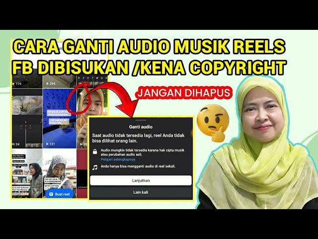 CARA MENGGANTI MUSIK AUDIO REELS FB YG KENA KLAIM HAK CIPTA /DIBISUKAN / COPYRIGHT