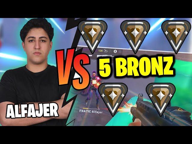 1 esporcu alfajer vs 5 bronz | valorant