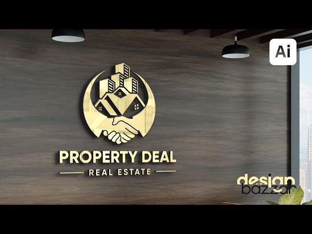 real estate logo design  | logo design tutorial for beginners  |  illustrator tutorial