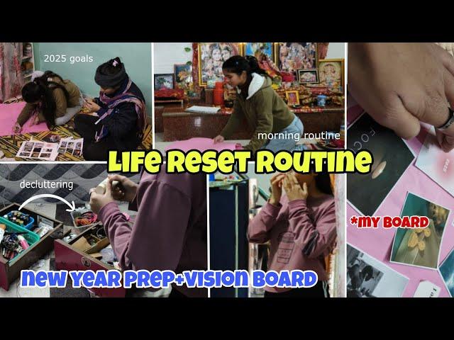 RESET ROUTINE Getting My Life Together🫧| NEW YEAR PREP + VISION BOARD 2025#morningroutine #reset