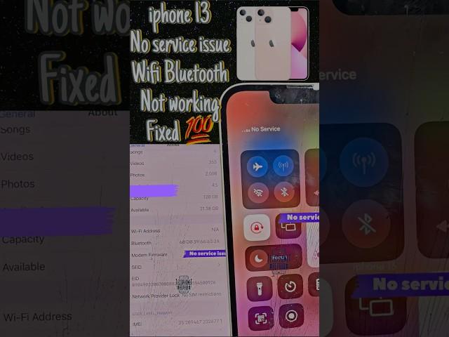 iphone 13 No service issue,wifi Bluetooth N/W Fixed‍. #shorts #iphone13 #apple #ios  #ytshorts