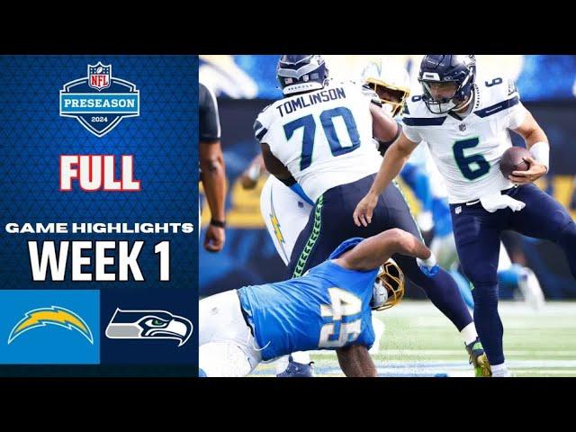 Seattle Seahawks vs Los Angeles Chargers Full Game | Aug 10 | 2024 NFL Highlights Preseason