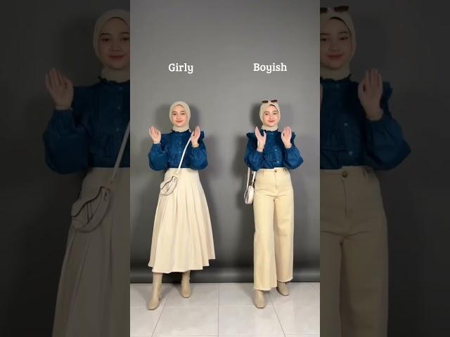 BLOUSE OUTFIT IDEAS | OOTD HIJAB + Link Produk dikomentar #shorts #ootdhijab #blouse