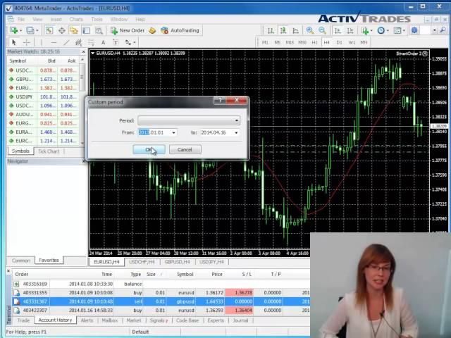 ActivTrades - MT4: How to export your account history to Excel