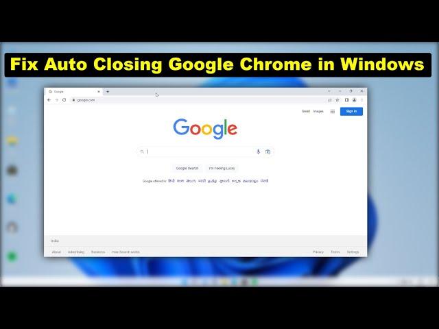 How to Fix Google Chrome Browser is Automatic Closing in Windows 11/10