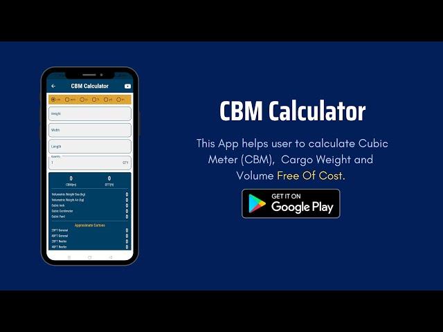 CBM Calculator | Cubic Meter Calculator