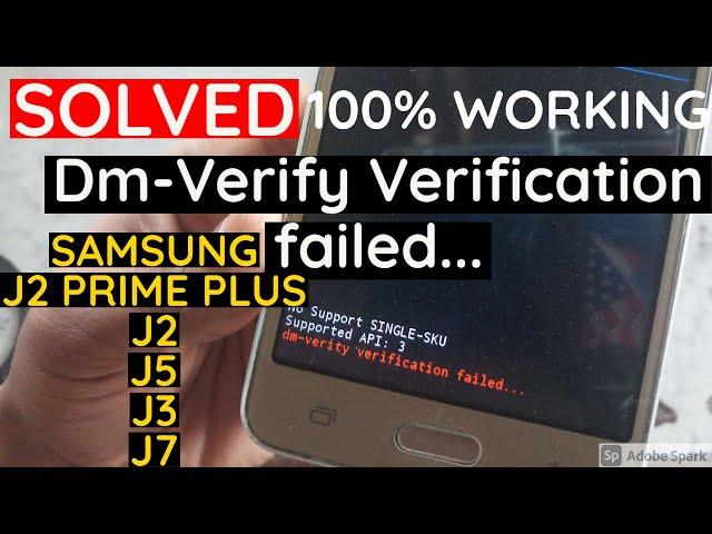 [Solved] Dm Verity Verification | Dm Verity Verification Failed | SM-G532G Samsung J2 Prime Plus