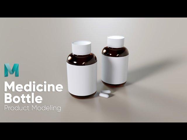 How to Design 3D Medicine Bottle - Product Modeling in Maya 2023