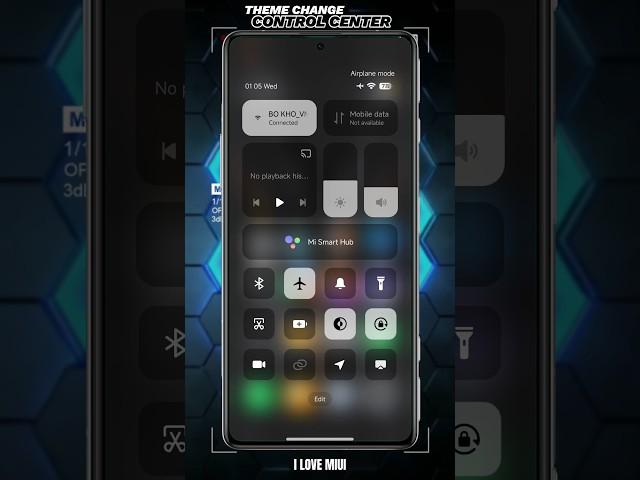 Control Center Theme For Xiaomi HyperOS Global Device #shorts