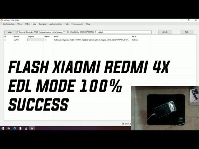 Cara Flash Xiaomi Redmi 4X via MiFlash Tool TEST POINT - FLASHER