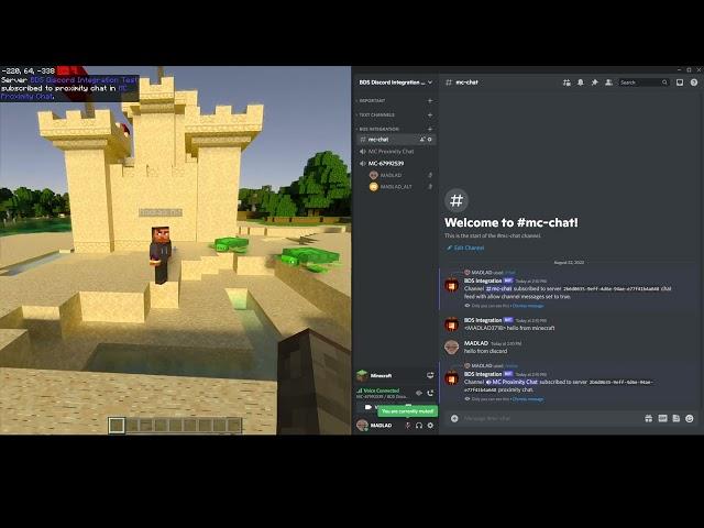 Minecraft Bedrock Discord Integration Addon w/ Proximity Chat!