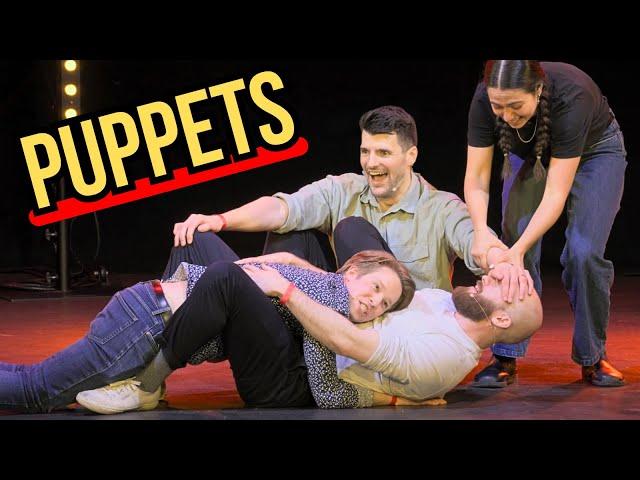 Rock climbing goes TERRIBLY WRONG | Improv Game: PUPPETS