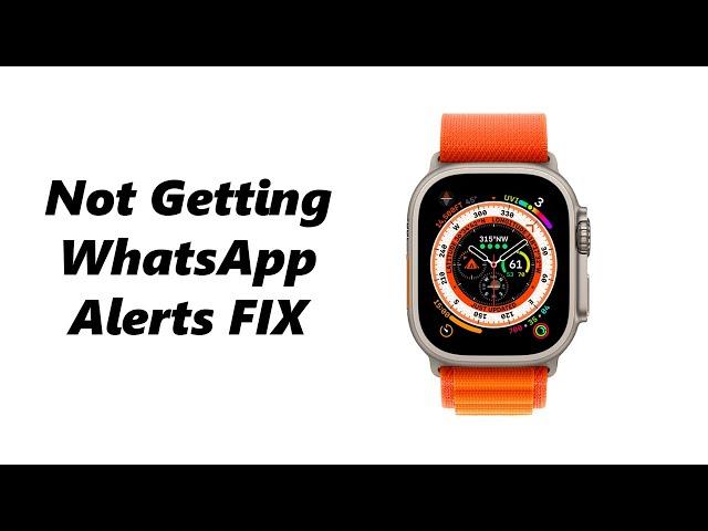 Not Getting WhatsApp Notifications On Apple Watch - FIX