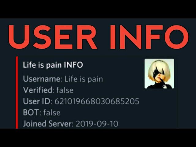Create User Info Command In DBD For Bot | Bot Designer For Discord | DBD AND MORE