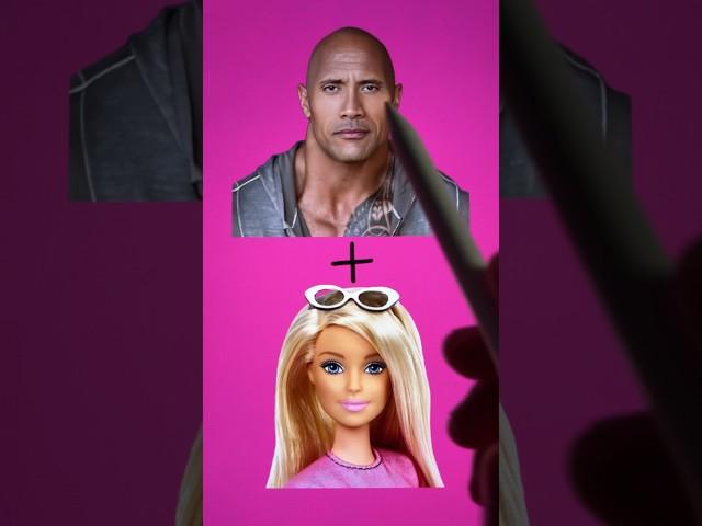 I turned The Rock into BARBIE  #shorts #barbie