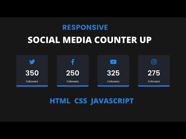 Responsive Number Counting Animation | HTML, CSS & Javascript | Animated Counter With Javascript