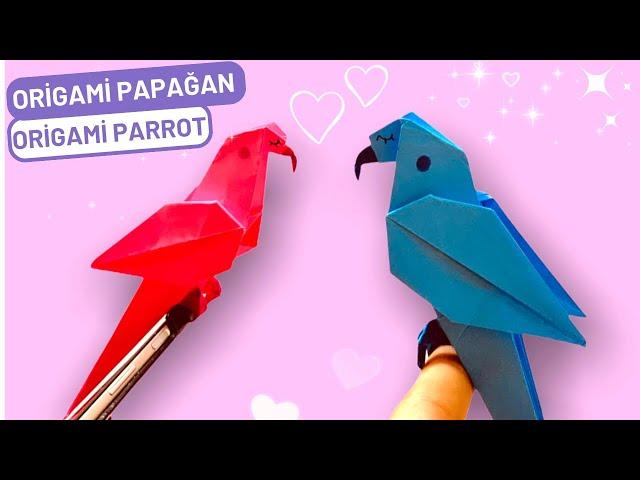 Making Origami Paper Parrot | Paper Bird Making | ORIGAMI PARROT