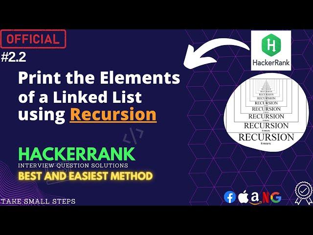 Print elements of LinkedList using Recursion | Hackerrank Solution | C++ | DSA | Mostly asked