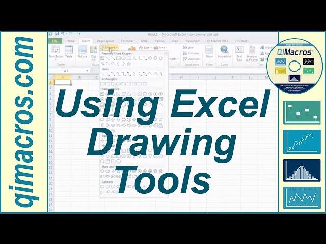 Using Drawing Tools in Excel 2007, 2010, 2013, 2016, 2019 and Office 365