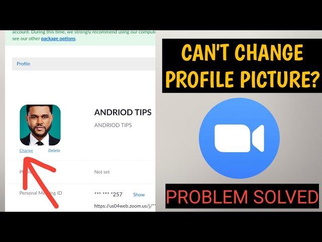 Can’t Change Profile Picture On Zoom Cloud Meeting App Solved || How To Change Profile Photo On Zoom