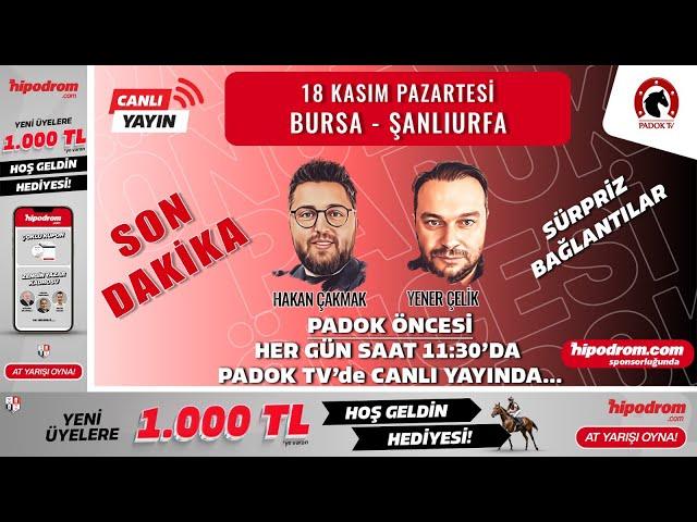 18 Kasım 2024 // SON DAKİKA - Bursa - Şanlıurfa At Yarışı Tahminleri // Yener Çelik - Hakan Çakmak