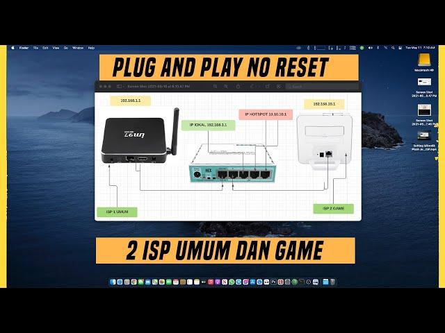 Setting Mikrotik Pisah Jalur 2 ISP Game Tanpa Menghapus Voucher | Tanpa Reset