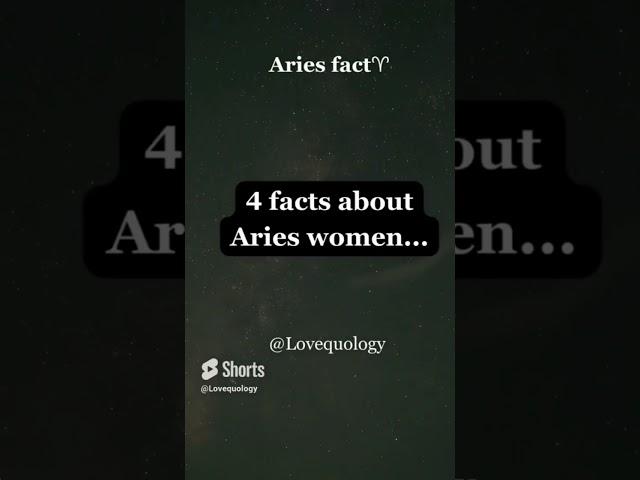 4 facts about Aries women... #shorts #psychologyfacts #subscribe #girl #aries