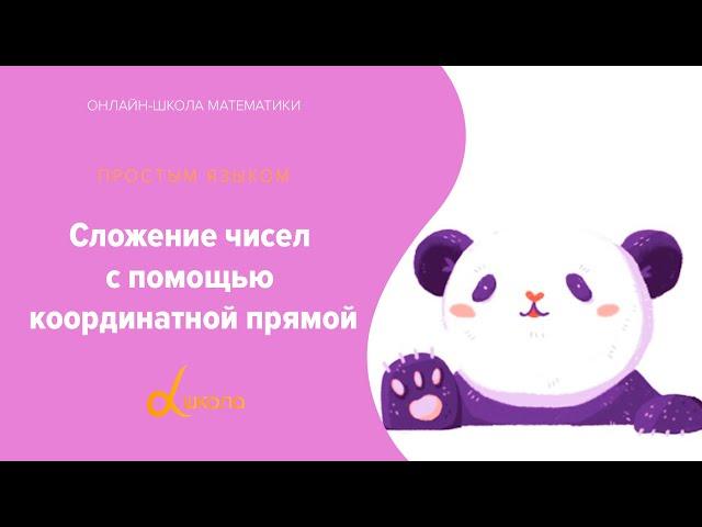 Сложение чисел с помощью координатной прямой.