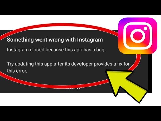 Fix Instagram App Something went wrong with Instagram || Instagram closed because this app has a bug