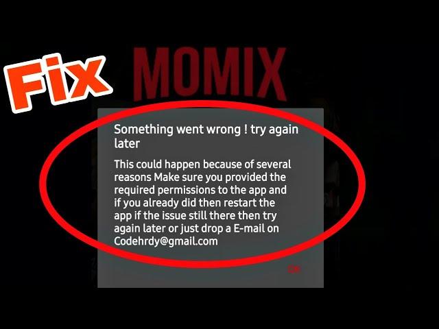 Fix Momix app not working Problem | Momix something went wrong problem solve