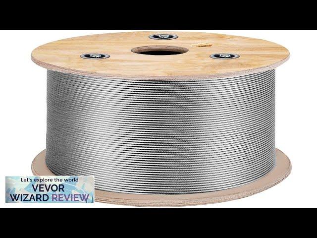 VEVOR 3/16 Inch 7x19 Stainless Steel Aircraft Cable Reel 500FT Stainless Steel Review