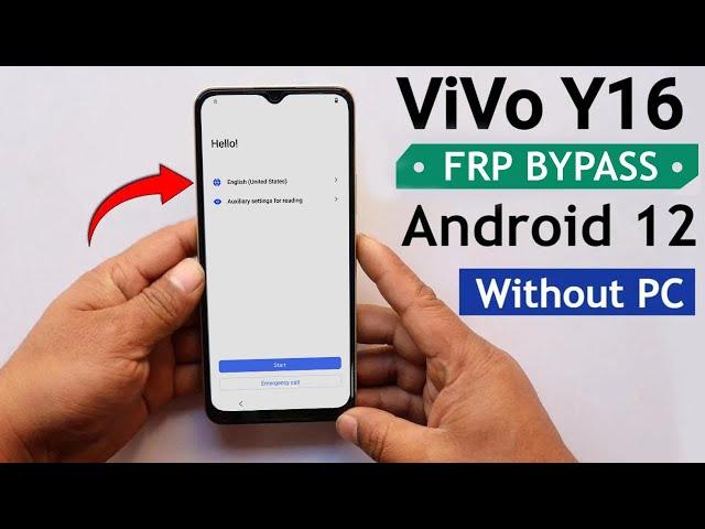 Vivo Y16 Android 12 Frp Bypass/Unlock Google Account Lock Without Pc New Method 2023