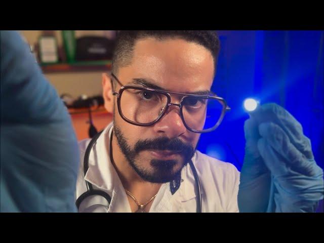 ASMR 1 Minute Doctor Light Eye Exam Follow The Light, Follow My Instructions Visual Medical Test