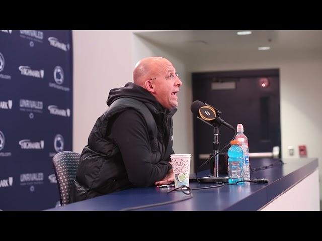 Penn State coach James Franklin's emotional reaction to QB Beau Pribula entering the transfer portal