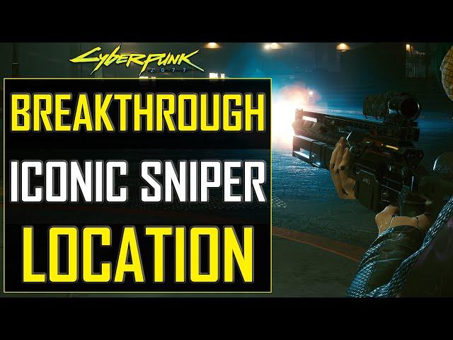 Cyberpunk 2077 The BEST Iconic Sniper "Breakthrough" Weapon Location & Review.