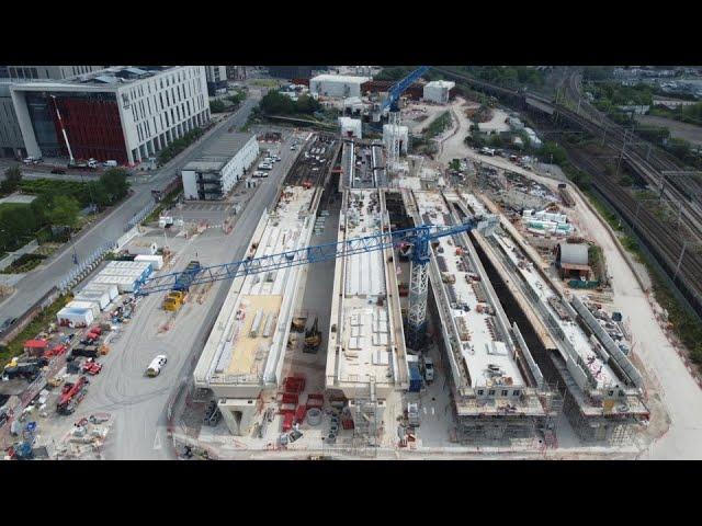 HS2 Construction - Birmingham Curzon Street Viaduct 3 and station site