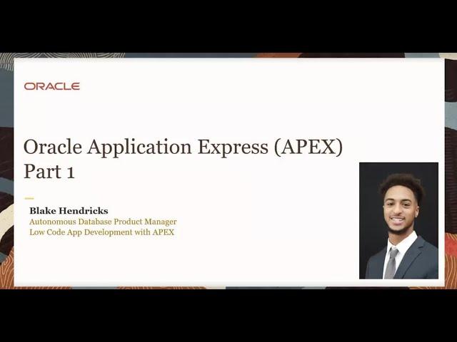 Oracle Application Express Part 1