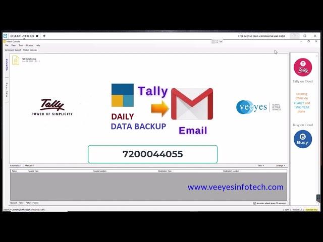 Tally Prime data auto backup daily receive on your email | Gmail