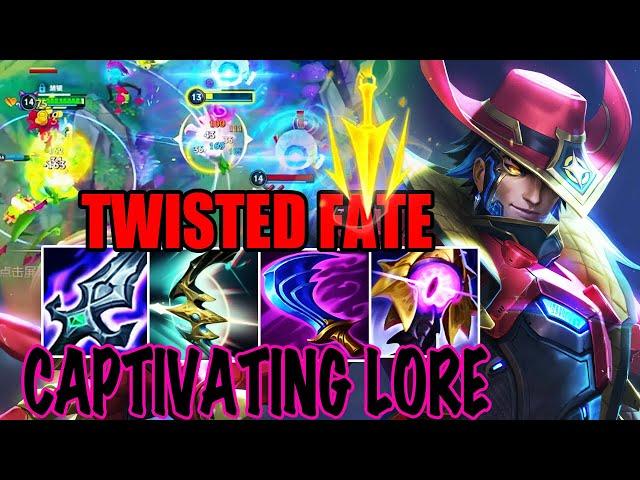 WILD RIFT TWISTED FATE ADC GAMEPLAY | CAPTIVATING LORE - TWISTED FATE  BUILD RUNES