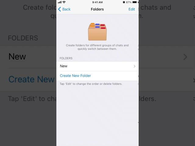 Guide to CHAT FOLDERS in TELEGRAM