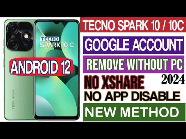 Tecno spark 10c kl5k frp bypass android 12 / tecno spark 10c frp bypass new method / ch mobile zone