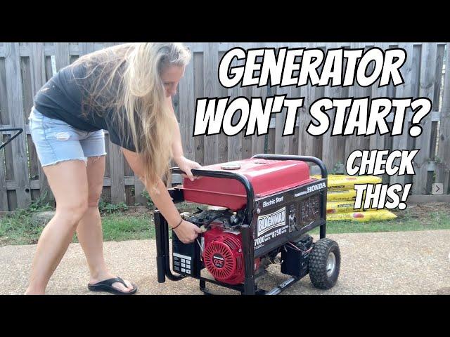 Generator won't start? No fire? How to bypass the oil sensor switch on any Honda, Briggs, etc.