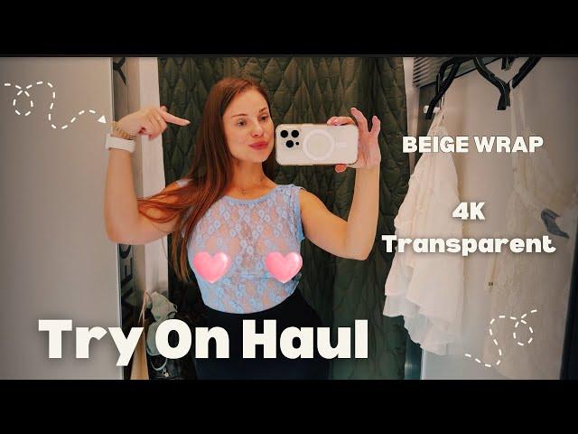 4K Red Sundress Try On |Transparent Try On Haul 2024 with Vansynikola