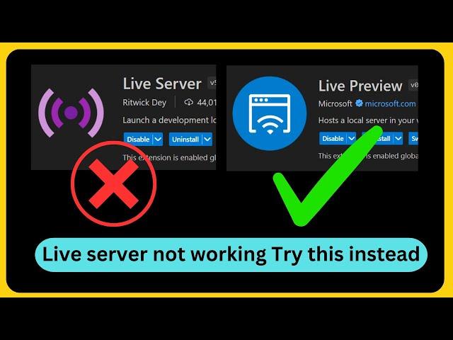 live server visual studio code not working || use this extension instead