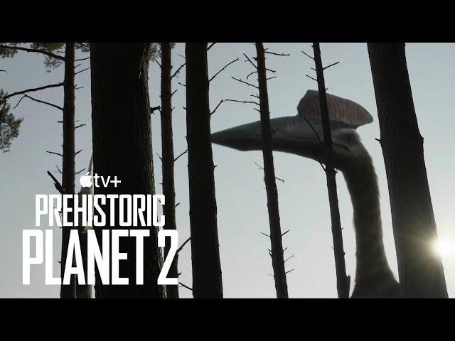 Hatzegopteryx attacking Tethyshadros - [Prehistoric Planet] season 2