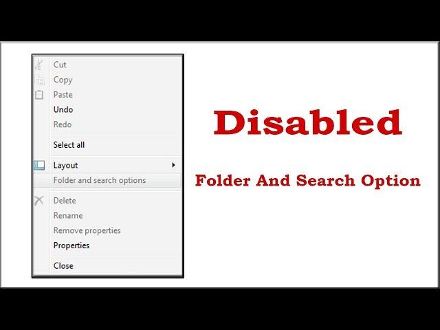 How to Enable or Disable Folder Options in Windows | 100% working | technical adan