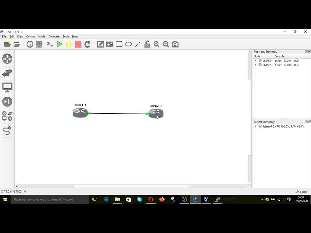 How to assign a static IP address on a Juniper router on GNS3